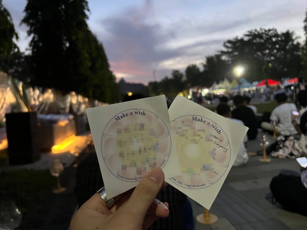 Borobudur wish sticker
