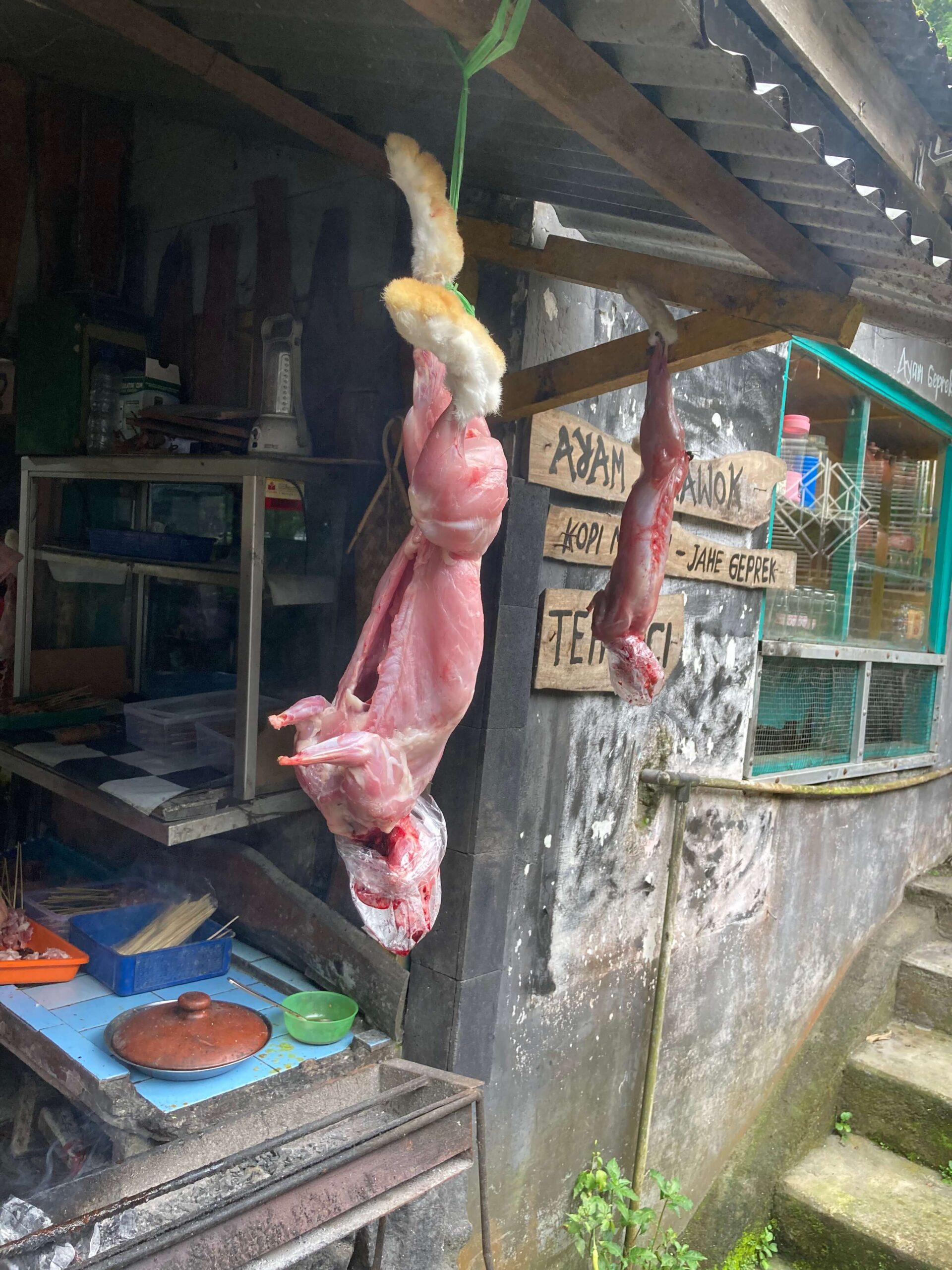 Raw rabbit meat