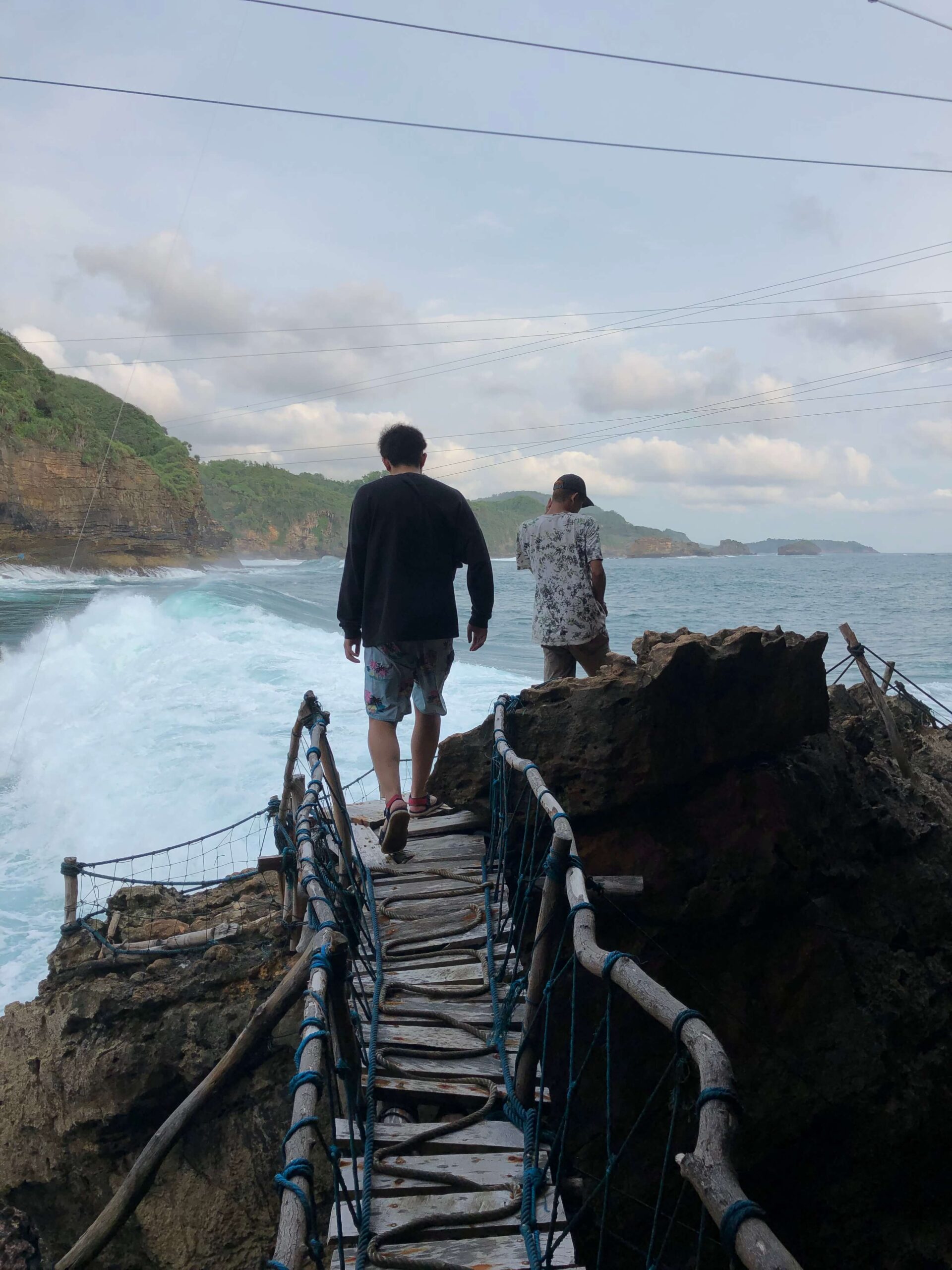 Wooden bridge on Timang Island