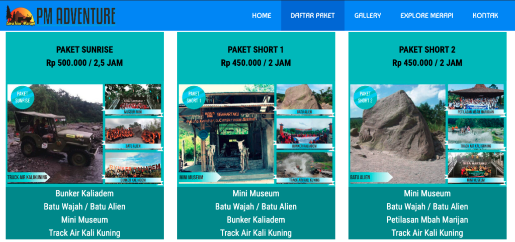 Lava Tour Merapi price plan