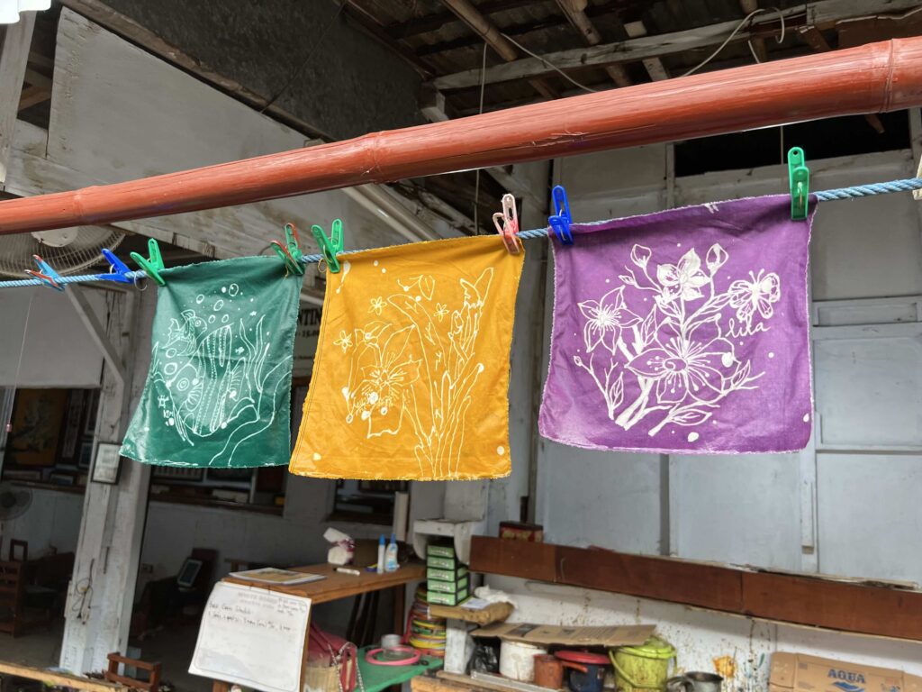 Finished batik pieces