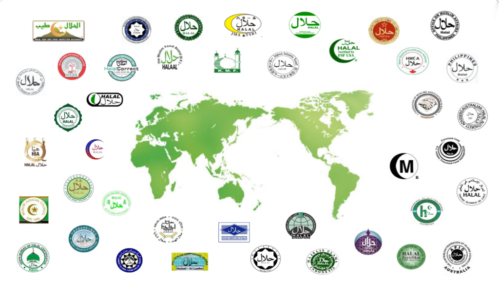 Halal certification marks from around the world