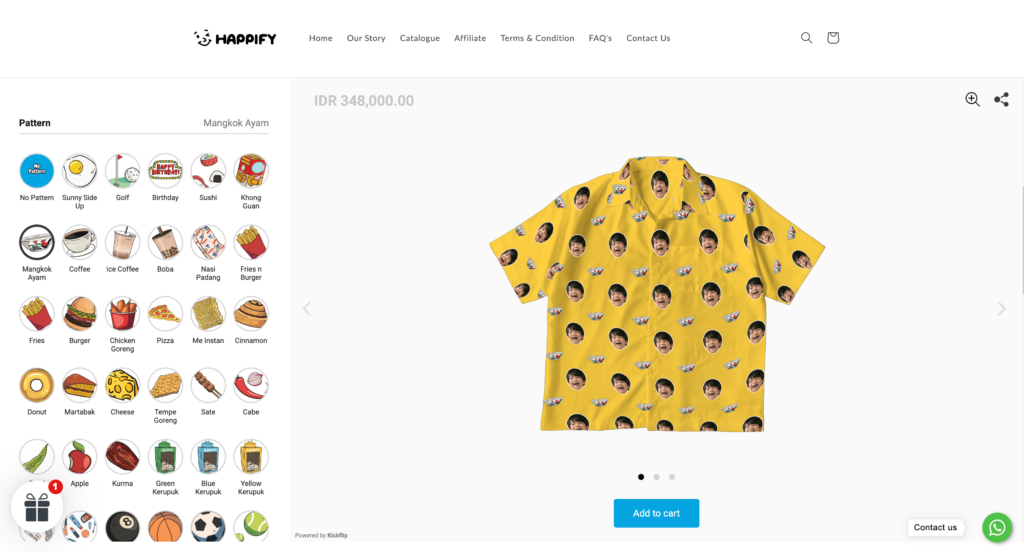 Socks & Shirts with Portraits / HAPPIFY | Indonesian Souvenir