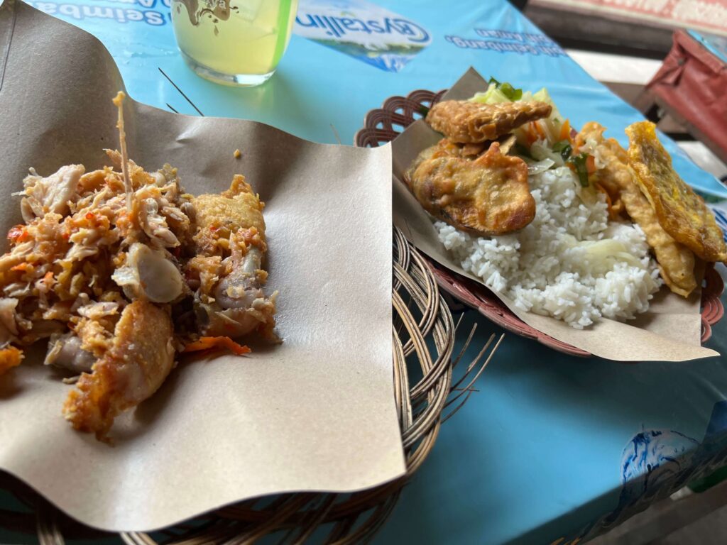 Ayam Geprek from the first Ayam Geprek Bu Rum stall