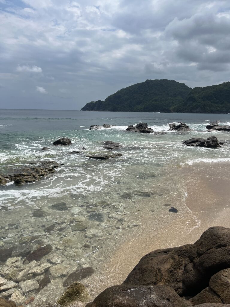 Clear water at Wediombo Beach