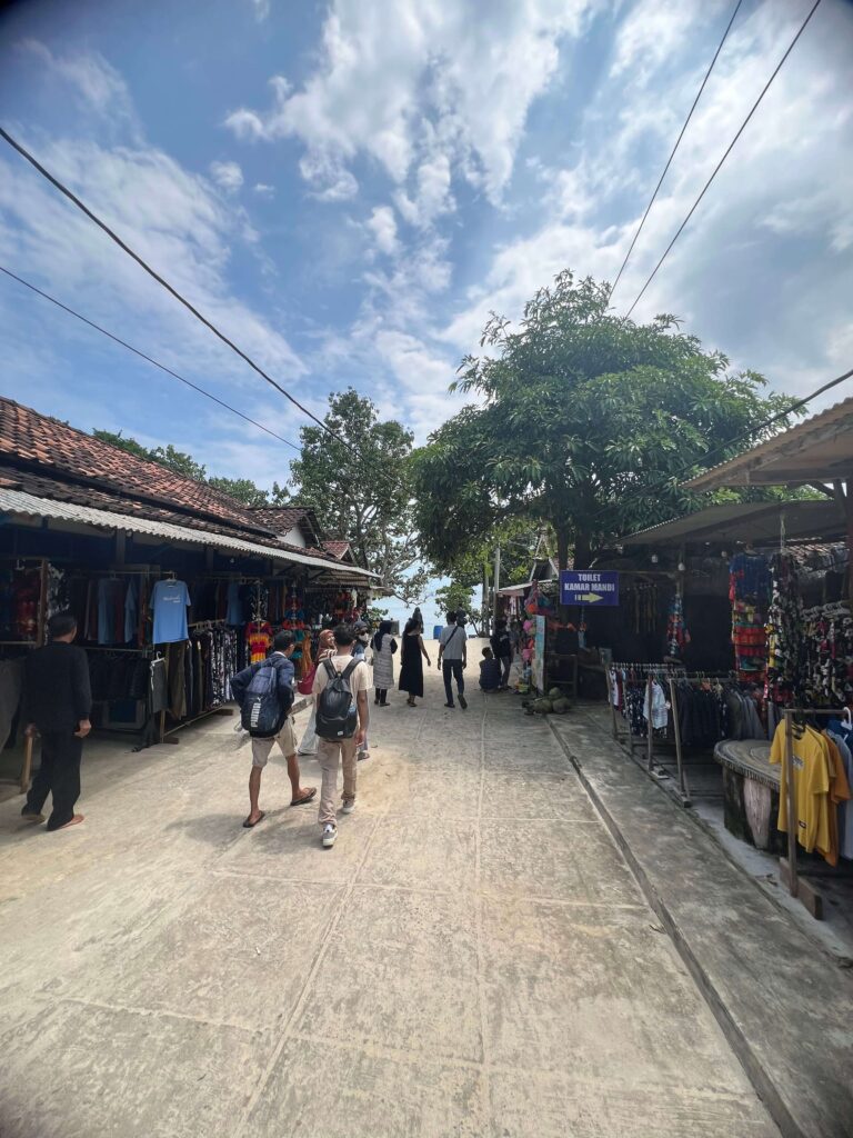 Souvenir shops at Pantai Wediombo