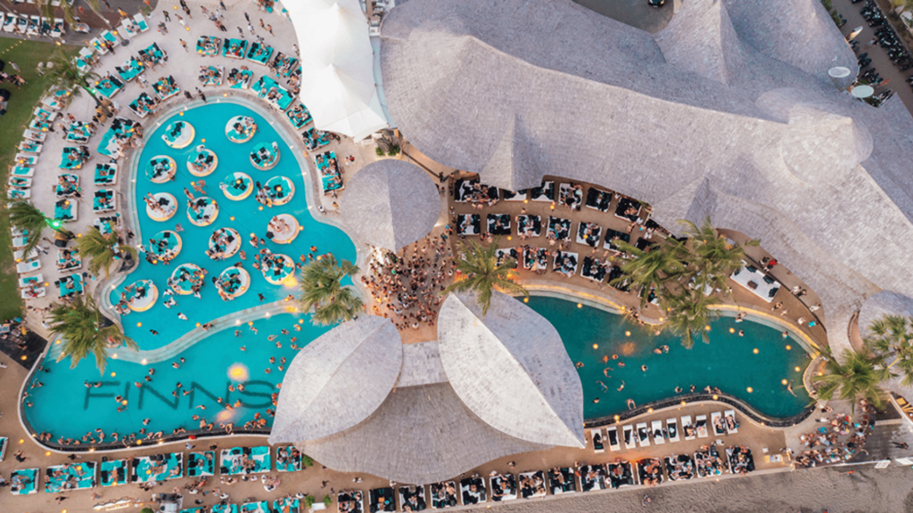 Diverse areas at Finn's Beach Club