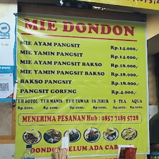 Menu | Mie Ayam Baso Dondon Jakarta Blok M Mie Ayam Shop Local Food