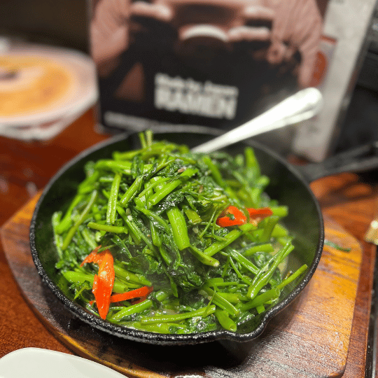Stir-fried Water Spinach | EIGHT MAN Jakarta Senayan Area Ramen & Izakaya