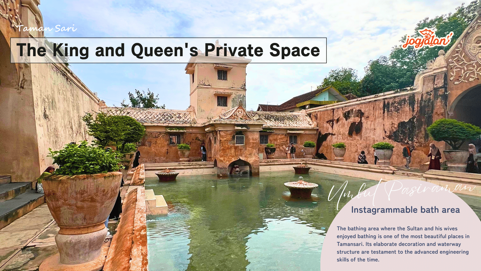 main bathing area in taman sari