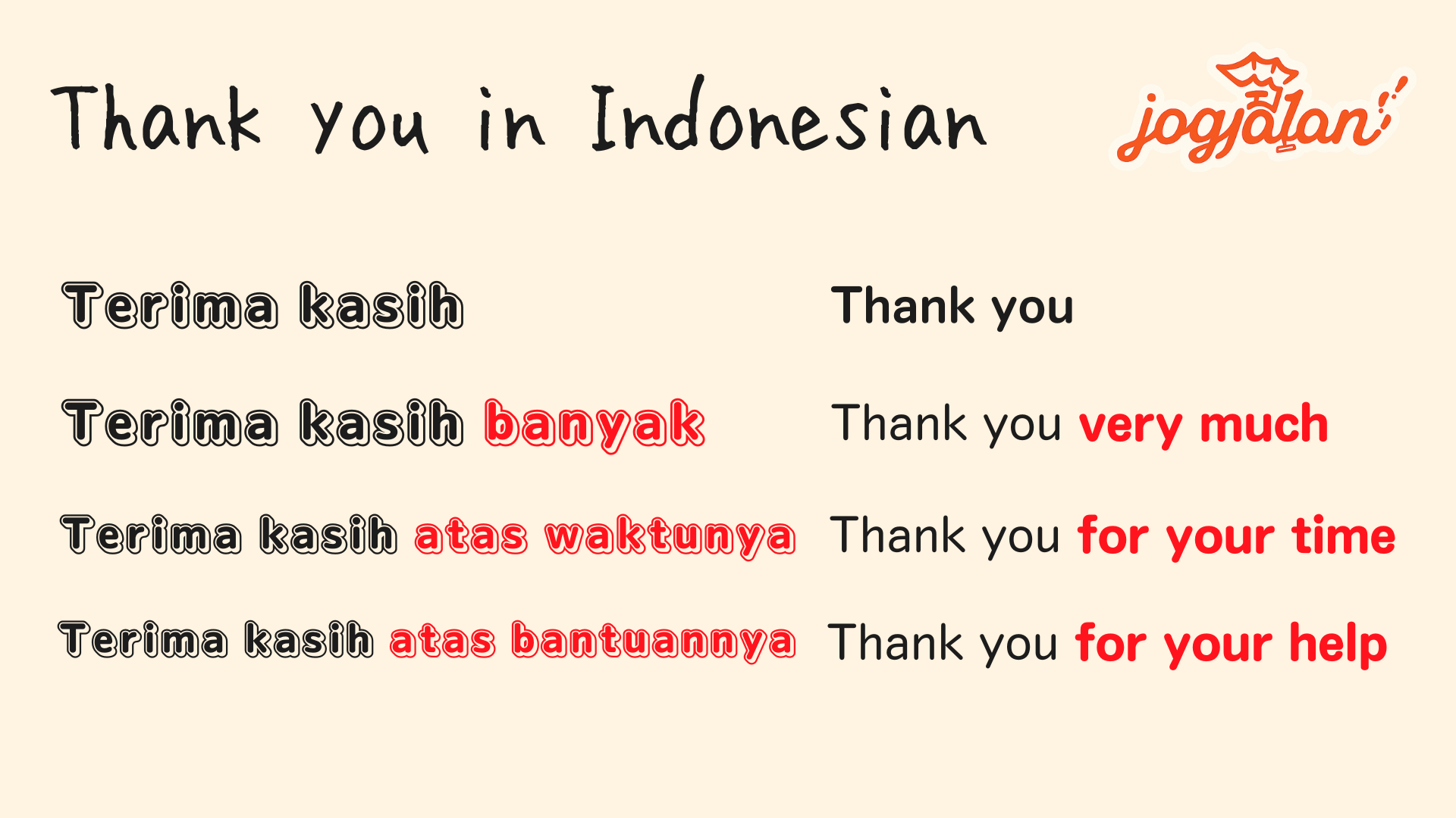 Thank you in Indonesian Language