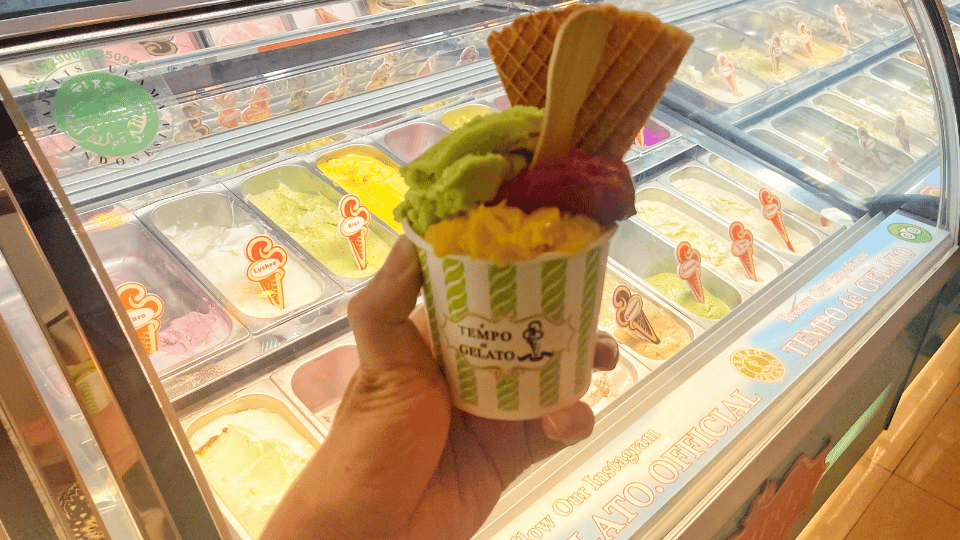 A rich variety of gelato flavors! | tempo gelato jogja
