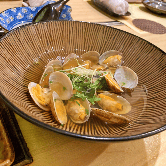 Steamed Clams in Sake | Wasabi Jakarta Blok M Sushi Japanese Restaurant