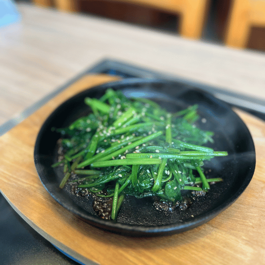 Stir-fried Spinach with Butter | Jakarta Blok M Ramen Fujiyama 55