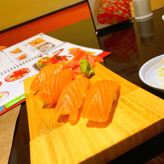 Salmon Sushi at Silla Restaurant | Indonesian Yogyakarta Korean Food