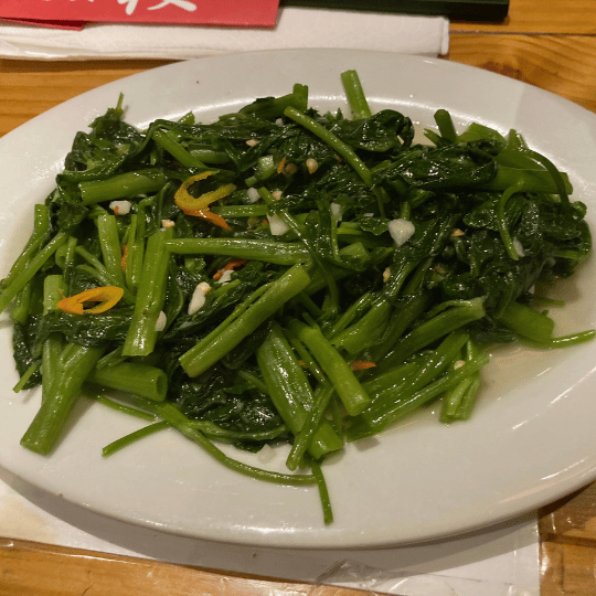 Stir-fried Water Spinach (Kangkung) | Menya Sakura Jakarta Ramen