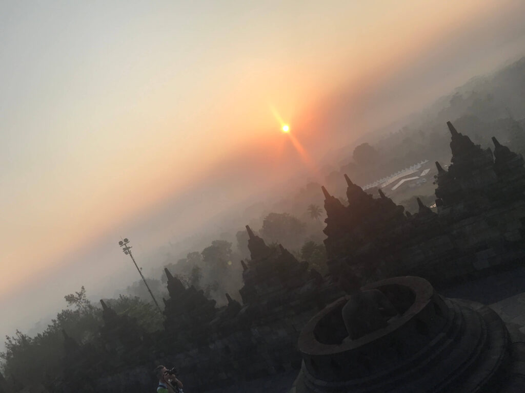 Sunrise seen from Borobudur Temple Sunrise